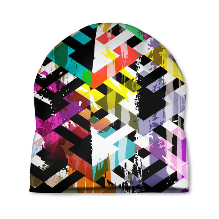 Шапка 3D Геометрия в красках фото