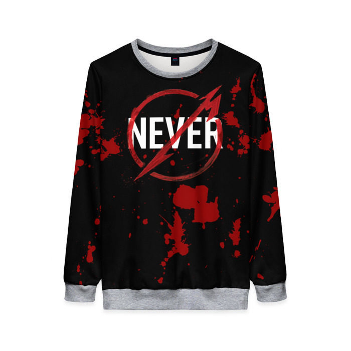 Женский свитшот 3D Never Metallica фото