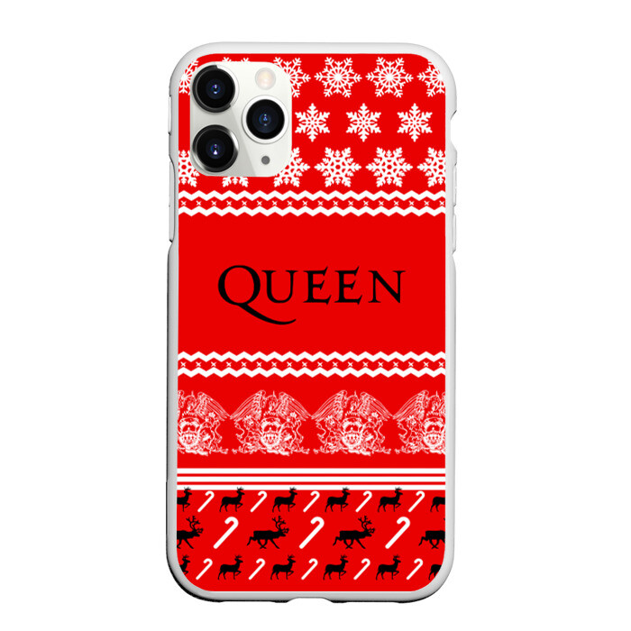Чехол для iPhone 11 Pro матовый Праздничный Queen фото