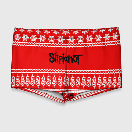 Мужские купальные плавки 3D Праздничный Slipknot фото
