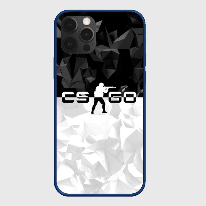 Чехол для iPhone 12 Pro CS GO BLACK WHITE GEOMETRY  фото