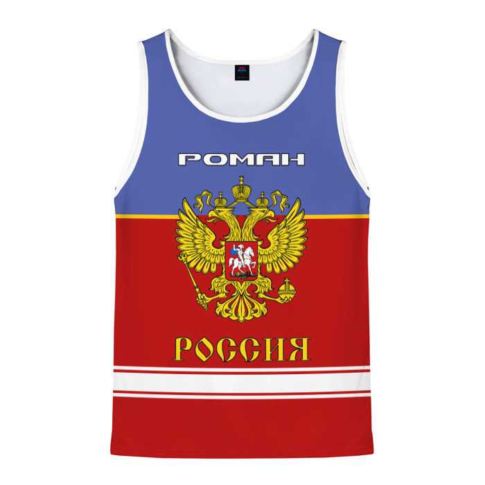 Мужская майка 3D Хоккеист Роман фото