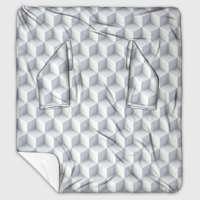 Плед с рукавами 3D Кубы фото