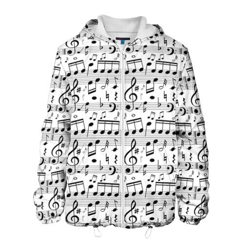 Мужская куртка 3D Нотный стан фото