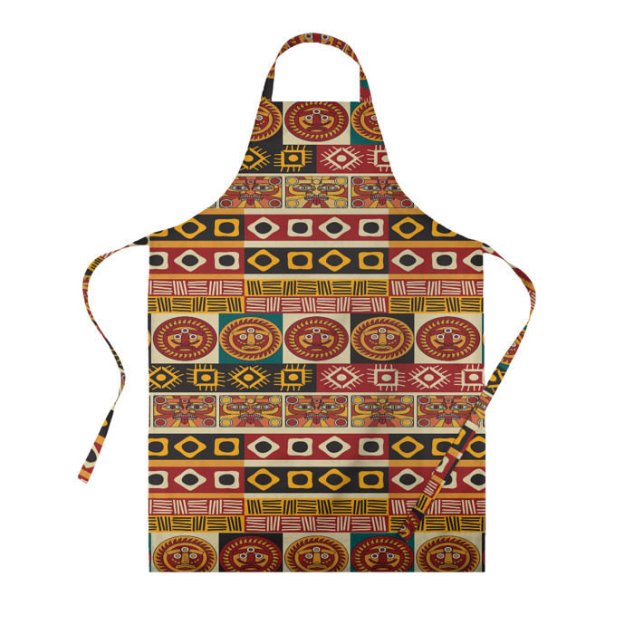 Фартук 3D Африканский паттерн фото
