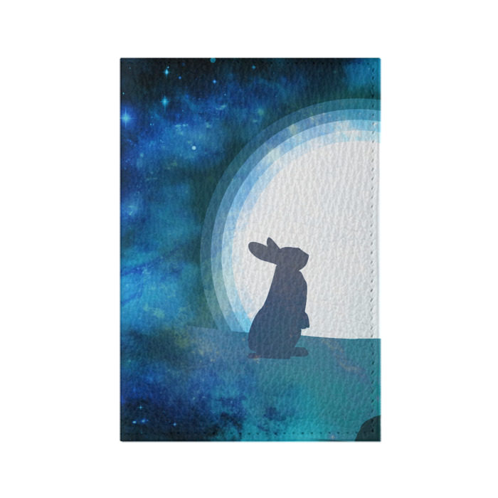 Обложка для паспорта матовая кожа Влюбленный зайчик фото