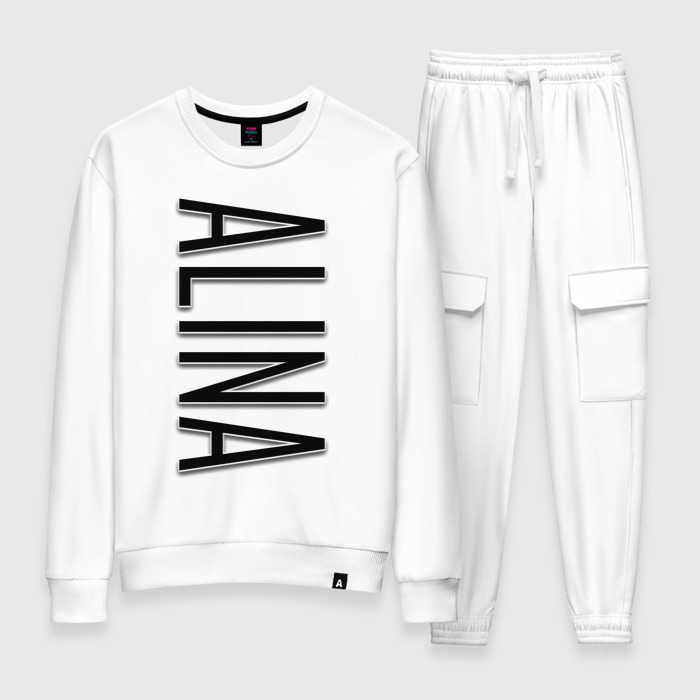 Женский костюм хлопок Alina-black фото