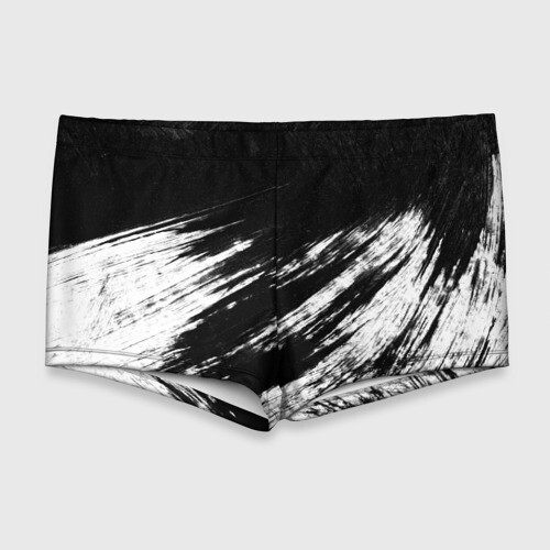 Мужские купальные плавки 3D abstraction black&white фото