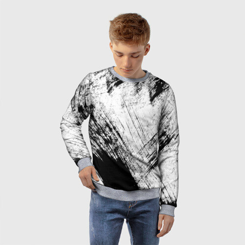 Детский свитшот 3D Штриховка фото