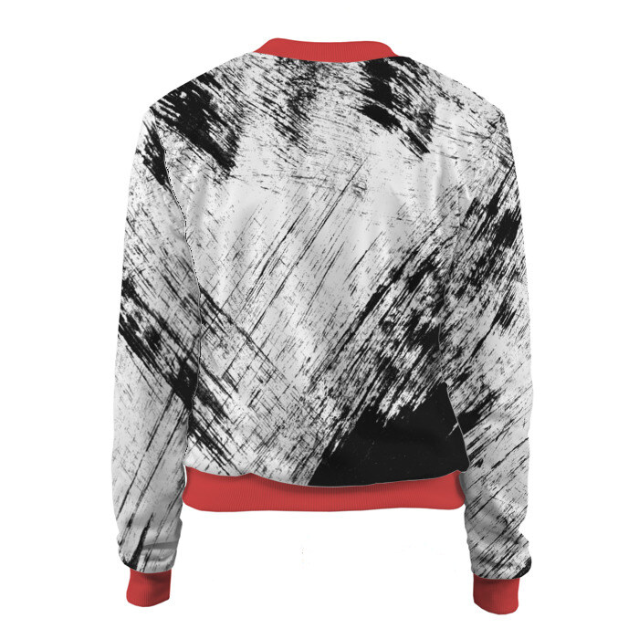 Женский бомбер 3D Штриховка фото