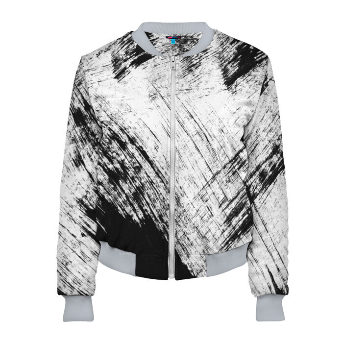 Женский бомбер 3D Штриховка фото