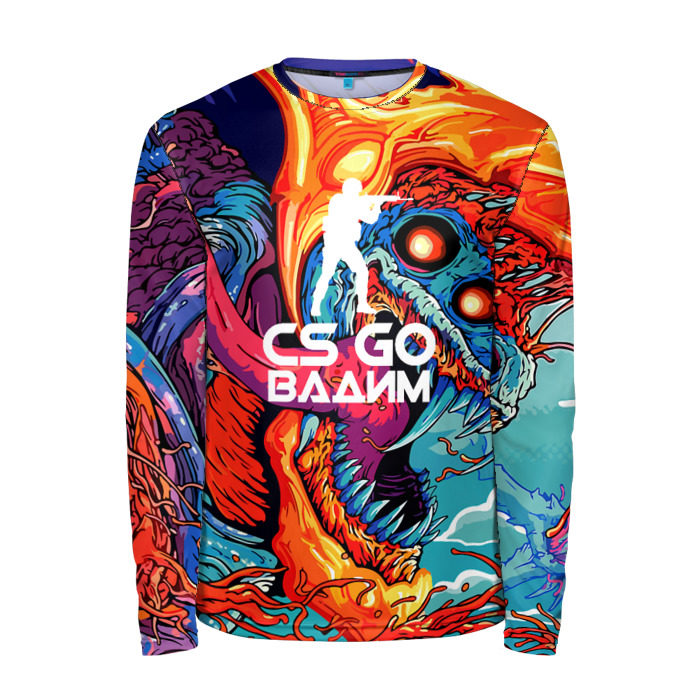 Мужской лонгслив 3D Вадим в стиле CS GO фото