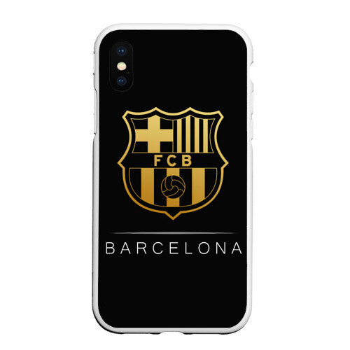 Чехол для iPhone XS Max матовый Barcelona Gold Edition фото