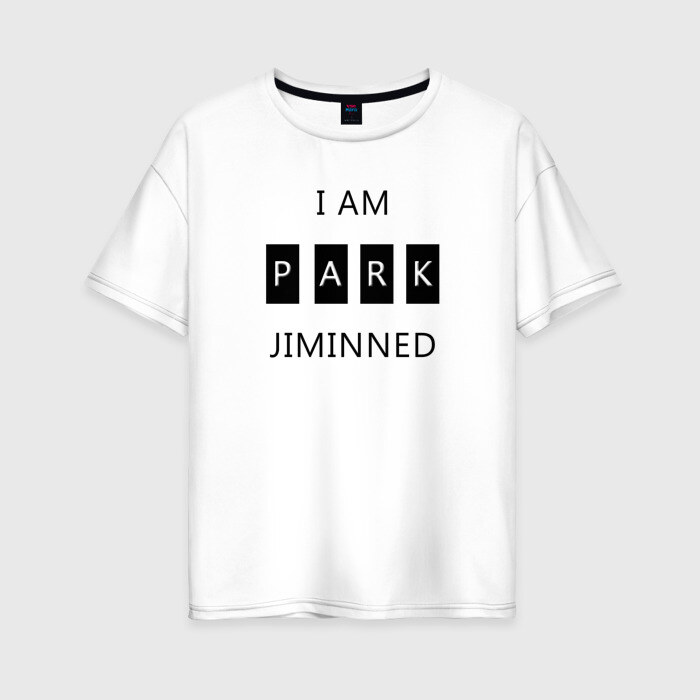 Женская футболка хлопок Oversize BTS I am Park Jiminned фото
