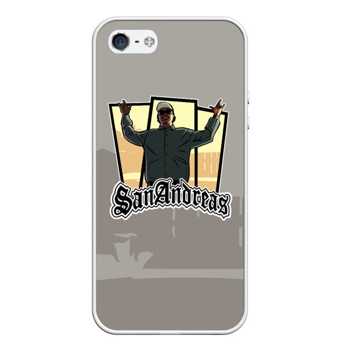 Чехол для iPhone 5/5S матовый GTA SA - Райдер v2 фото