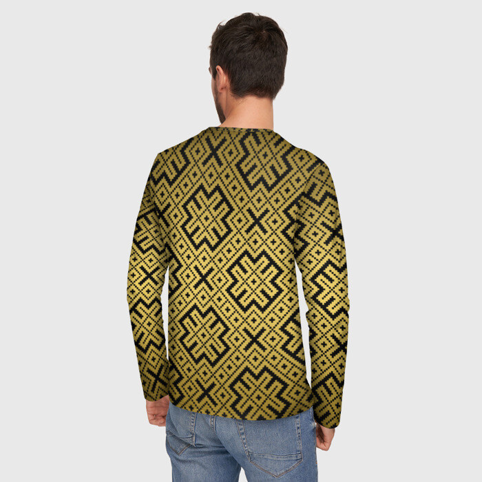 Мужской лонгслив 3D Обереги Славян фото