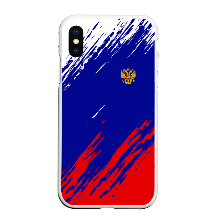 Чехол для iPhone XS Max матовый RUSSIA SPORT РОССИЯ СПОРТ фото