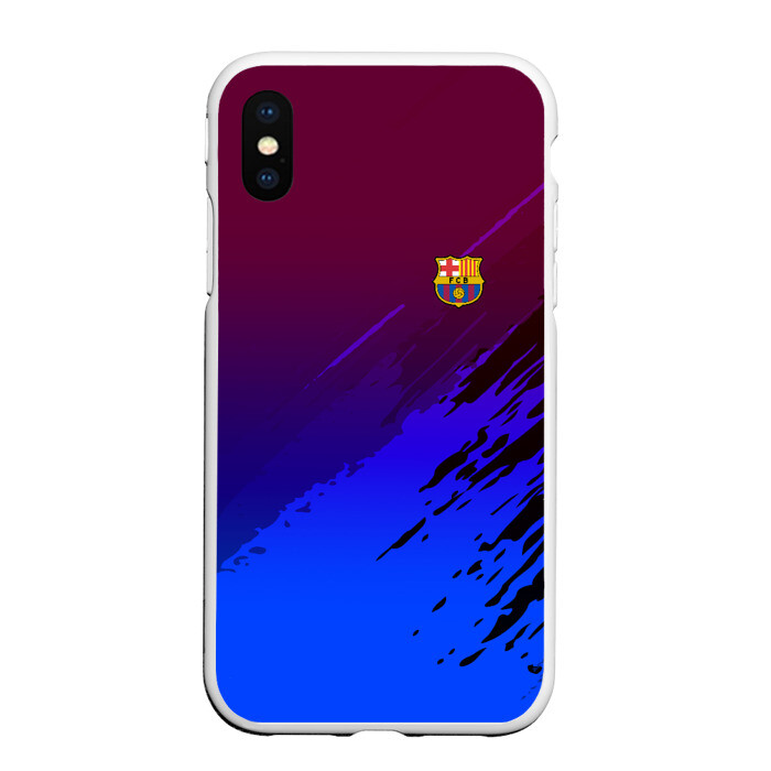 Чехол для iPhone XS Max матовый FC Barcelona SPORT фото