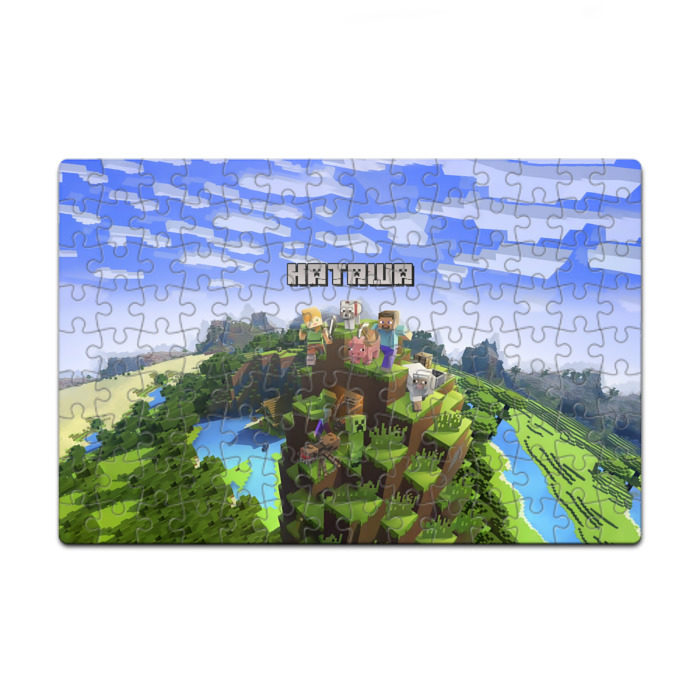 Пазл магнитный 126 элементов Наташа - Minecraft фото