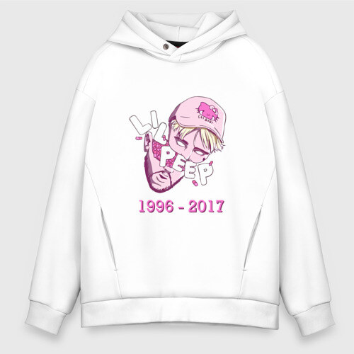 Мужское худи Oversize хлопок LiL PEEP фото