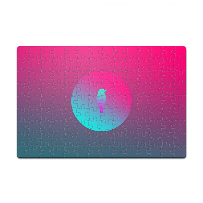 Пазл магнитный 126 элементов Птичка неон фото