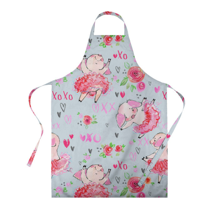 Фартук 3D Свинки-балеринки фото