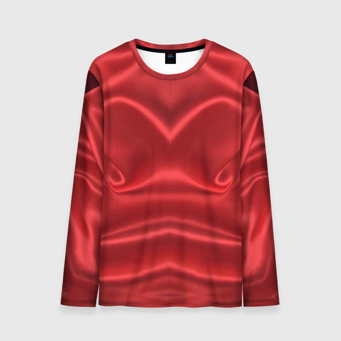Мужской лонгслив 3D Красный Шелк фото