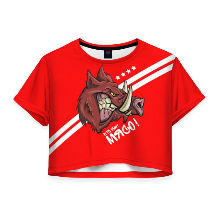 Женская футболка 3D укороченная Кто мы? Мясо! фото