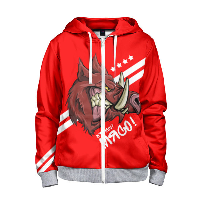 Детская толстовка 3D на молнии Кто мы? Мясо! фото