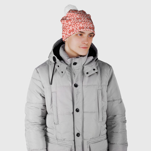 Шапка 3D c помпоном Духобор (Обережная Вышивка) фото