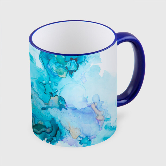 Кружка 3D Лазурные краски фото