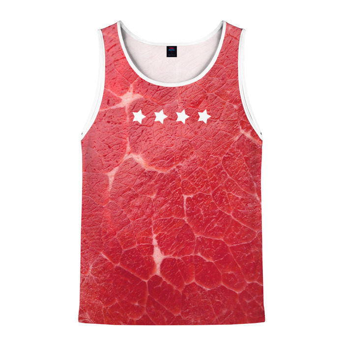 Мужская майка 3D Мясо 100% фото