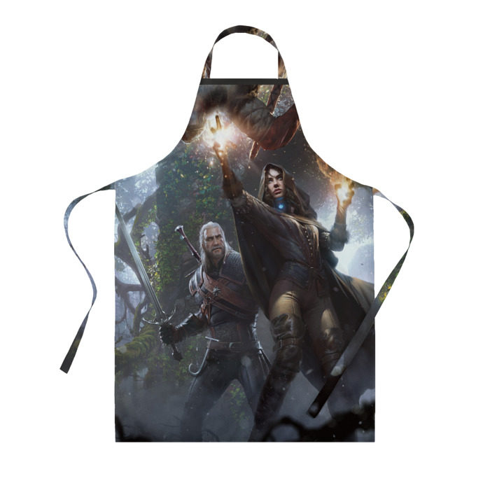 Фартук 3D Геральт и Йен фото