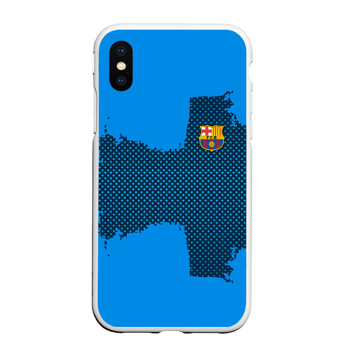 Чехол для iPhone XS Max матовый BARCELONA SPORT BLUE фото