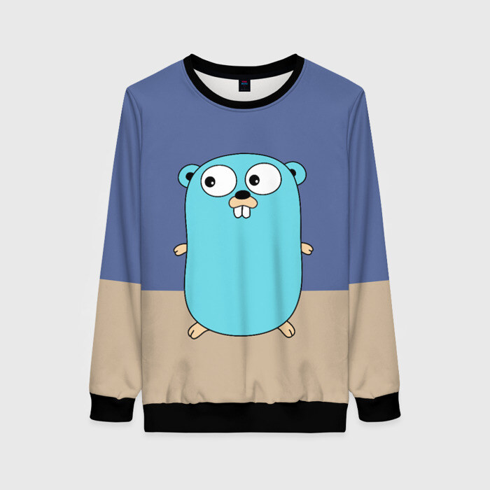 Женский свитшот 3D Golang фото