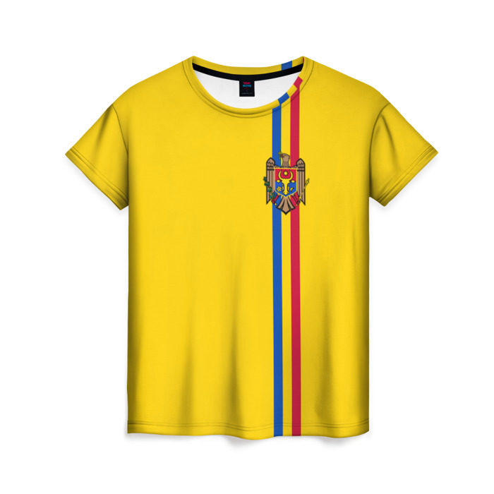 Женская футболка 3D Молдавия, лента с гербом фото