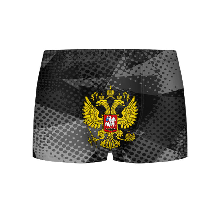 Мужские трусы 3D RUSSIA BLACK GEOMETRY фото