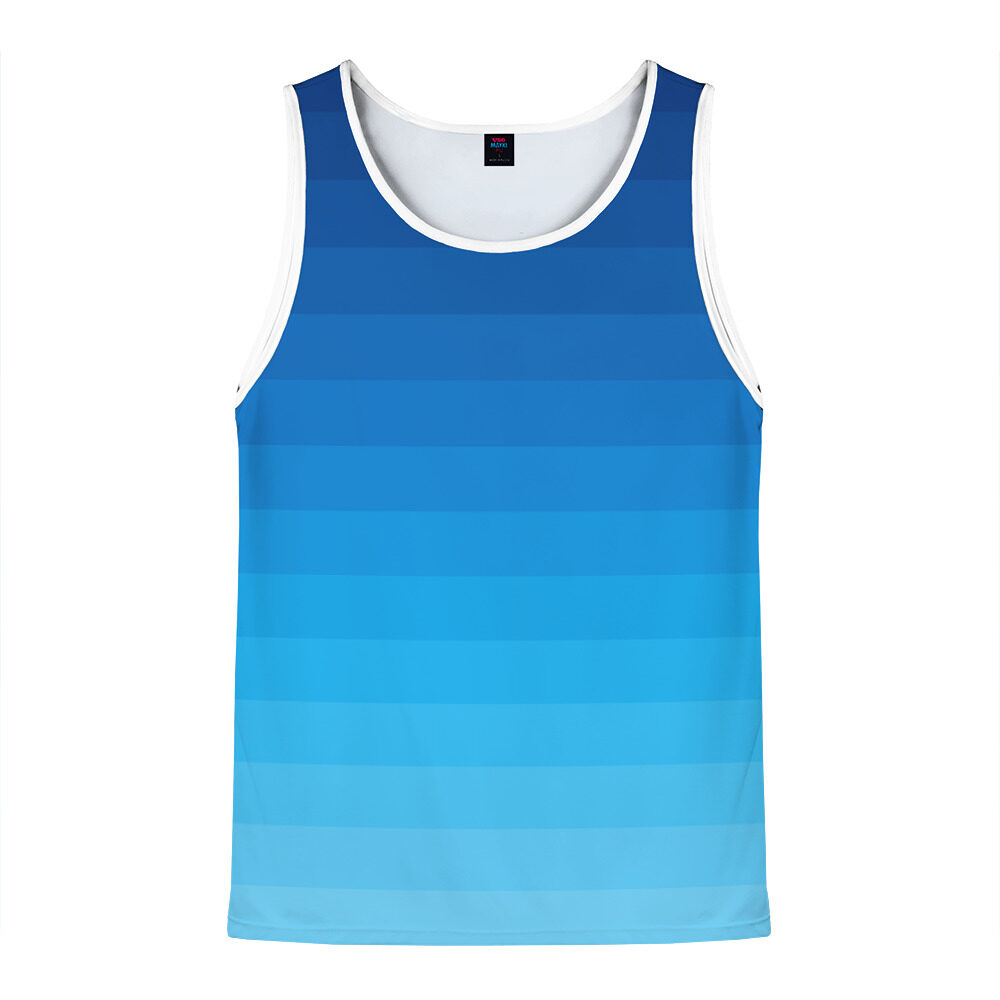 Мужская майка 3D Синие полосы фото