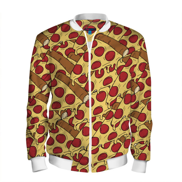 Мужской бомбер 3D Pizza фото