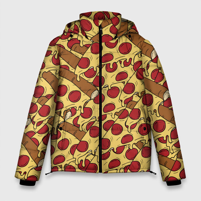 Мужская зимняя куртка 3D Pizza фото
