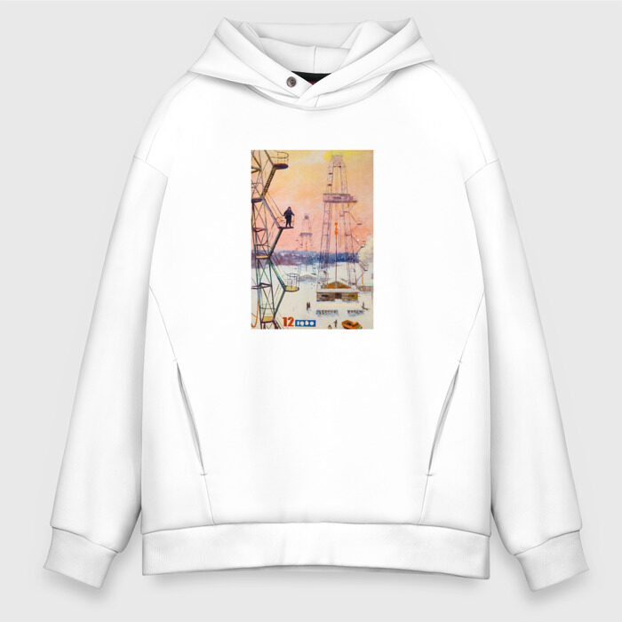 Мужское худи Oversize хлопок Ретро фото