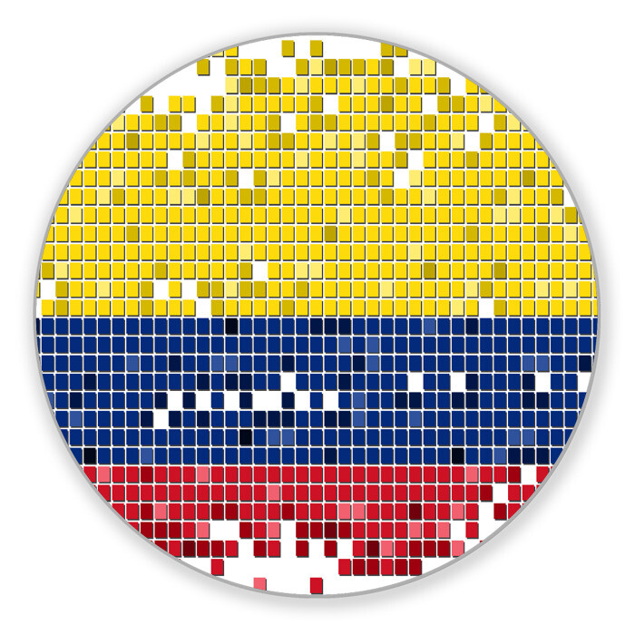 Коврик для мышки круглый Флаг Колумбии фото