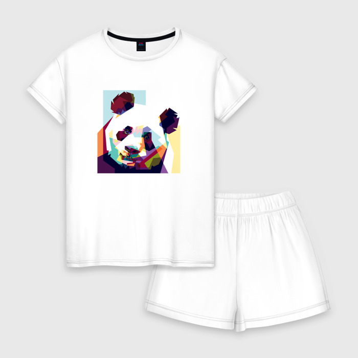 Женская пижама с шортиками хлопок Панда фото