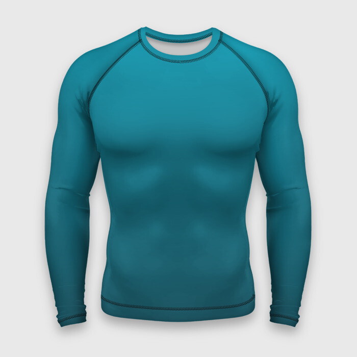 Мужской рашгард 3D Бирюза фото