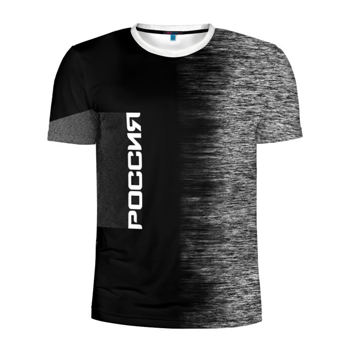 Мужская футболка 3D спортивная Россия фото