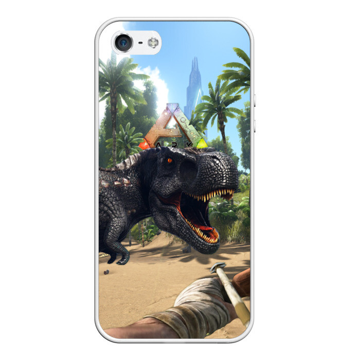 Чехол для iPhone 5/5S матовый Ark Survival Evolved фото