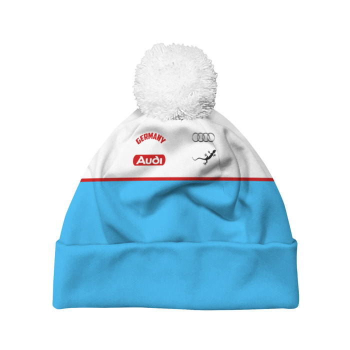 Шапка 3D c помпоном Audi фото