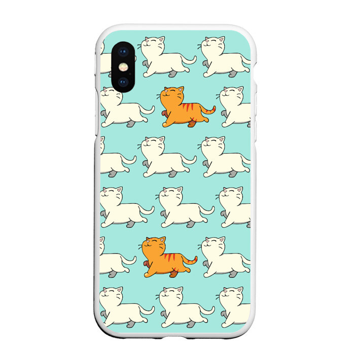 Чехол для iPhone XS Max матовый Рыжий котик фото