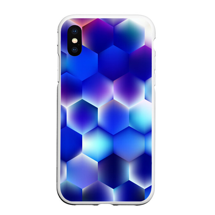 Чехол для iPhone XS Max матовый Синяя чешуя змеи фото