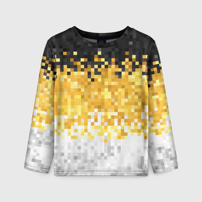 Детский лонгслив 3D 1858 Имперский флаг пикселами фото